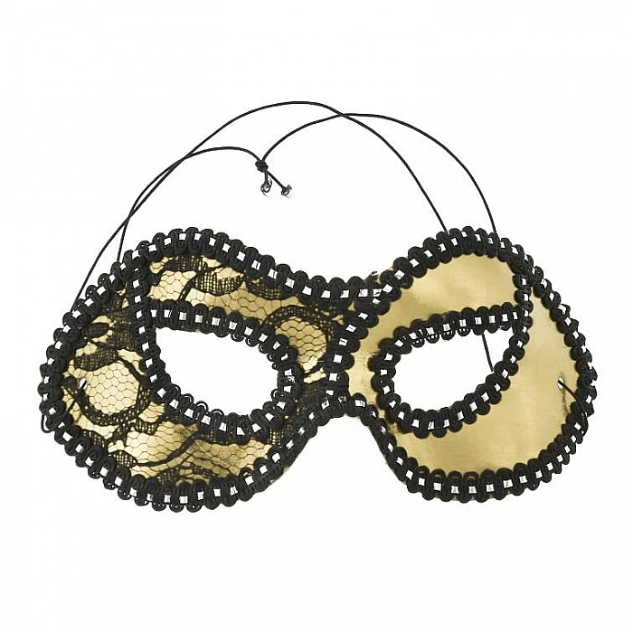 Carnival Mask - Gold with Lace