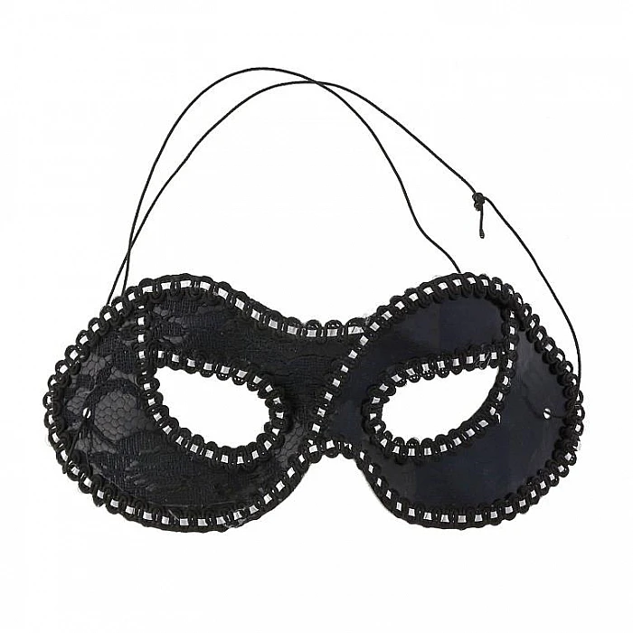 Carnival Mask – Black with Lace