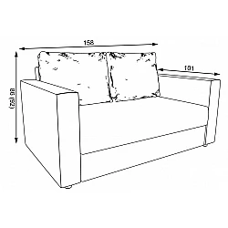 Dīvāns "Milano" 158x86x101