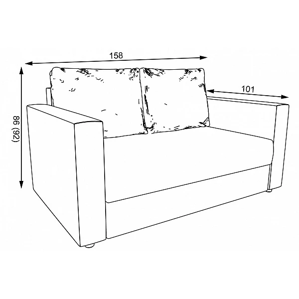 Dīvāns "Milano" 158x86x101