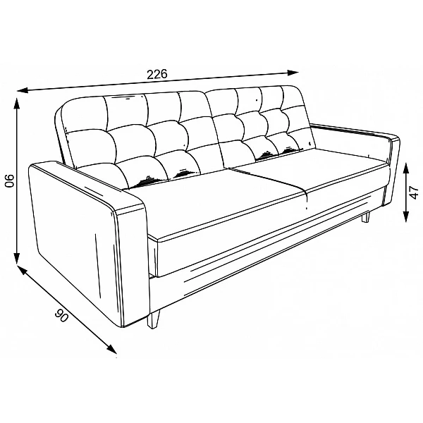 Dīvāns "Sewilla" 226x90x90