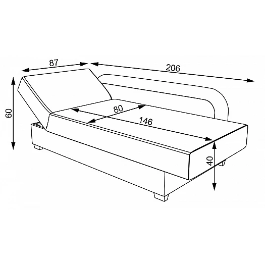 Tahta "Dawid" 206x60x87