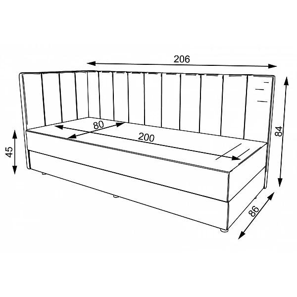 Tahta "Manilla" 206x84x86