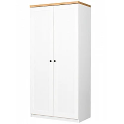 Double-door wardrobe with shelves 