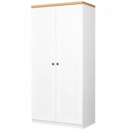 Double-door wardrobe with shelves 