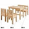 Wooden Children's Table – Pine (Unfinished) 75 x 48 x 40 cm