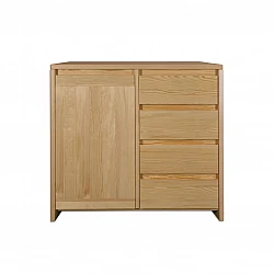 Chest of drawers - Alder finish (Pine wood) 90x88x40 cm