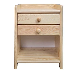Bedside Table - Grey (Pine Wood) 41x55x35 cm