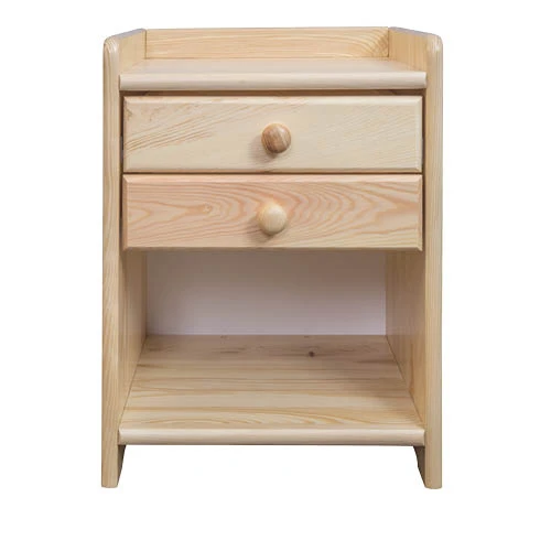 Bedside Table - Grey (Pine Wood) 41x55x35 cm