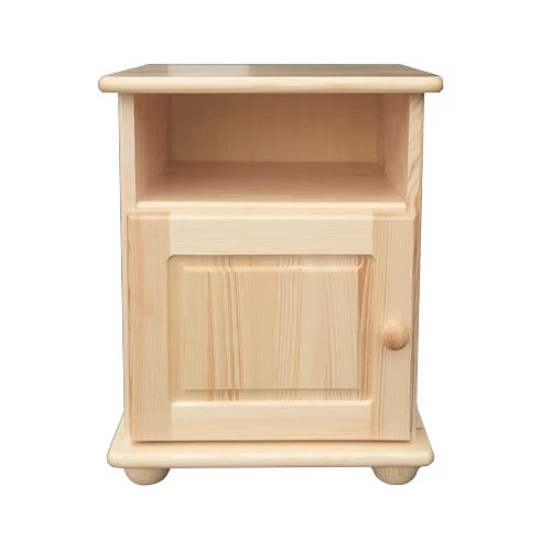 Bedside Table - Walnut Colour (Pine Wood) 41x55x35 cm