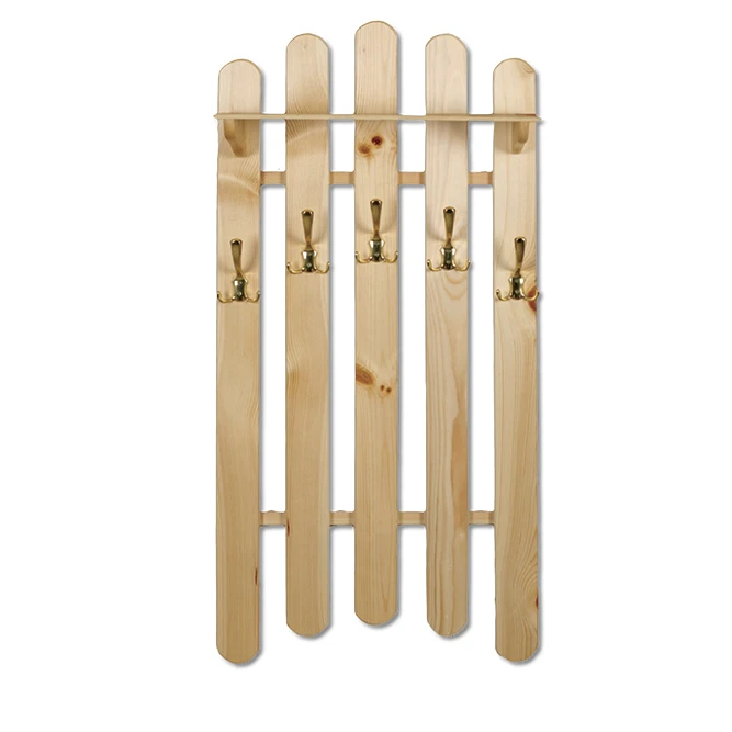 Clothes Hanger – Nut Colour (Pine Wood) 57x104x22 cm