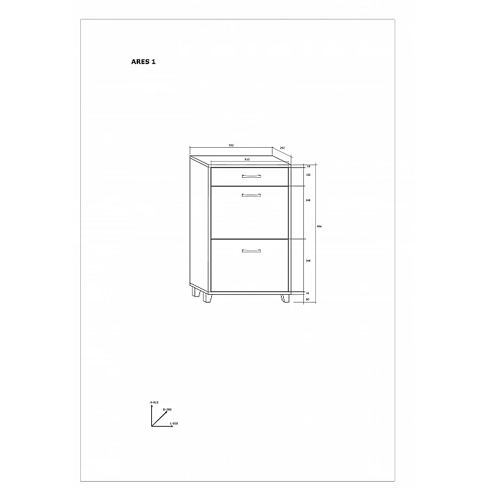 Apavu plaukts "ARES" 55.2x90.4x26.2