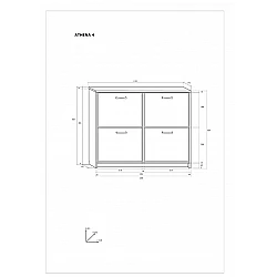 Apavu plaukts "ATHENA" 110x90.4x17.2