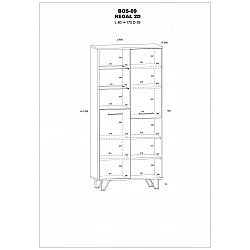 Plaukts "BOSS" 80x170x39