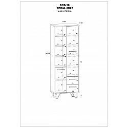 Plaukts "BOSS" (glancēts) 60x170x39