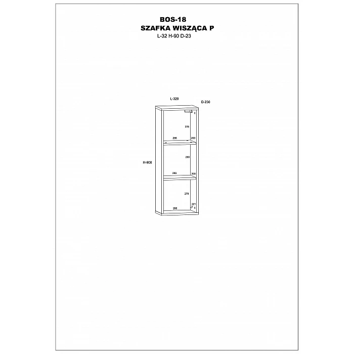 Piekarināms skapis "BOSS" 32x90x23