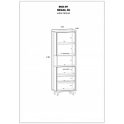 Plaukts "BOX" 65x195x42