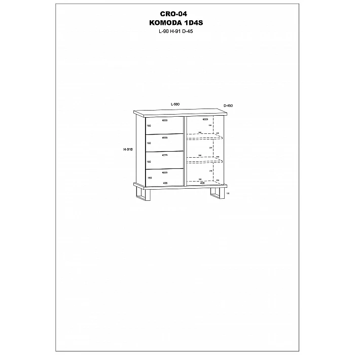 Kumode "CROSS" 90x91x45