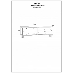 TV galds "CROSS" 160x54x40