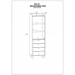 Plaukts "DOLCE" (glancēts) 60x195x46