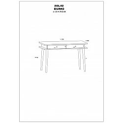 DOLCE Desk (glossy) 120x76x68 cm