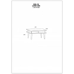 Журнальный стол «DOLCE» (глянцевый) 85x44x87