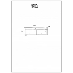 Piekarināms plaukts "DOLCE" 120x37x25