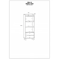 Plaukts "DOLCE" (glancēts) 60x161x46