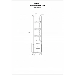 Plaukts "HEY" 45x195x42