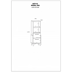 Plaukts "HEY" 45x127x42