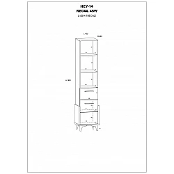 Plaukts "HEY" 45x195x42