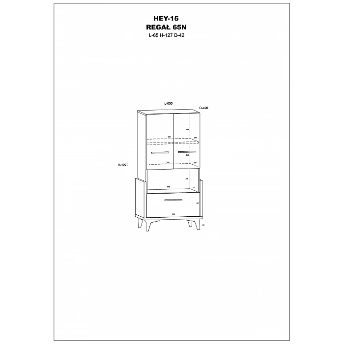 Plaukts "HEY" 65x127x42