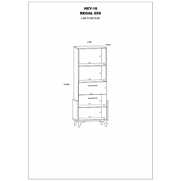 Plaukts "HEY" 65x163x42