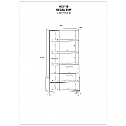 Plaukts "HEY" 95x195x42