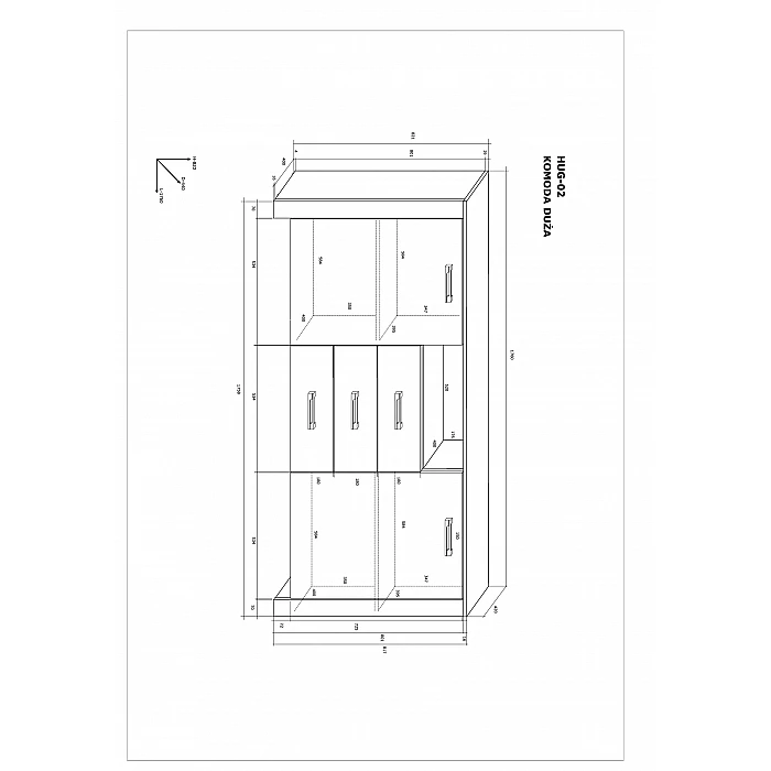 Kumode "HUGO" 176x82.1x42