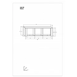 Piekarināms plaukts "HUGO" 116x35x22