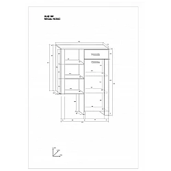 Plaukts "HUGO" 90x127.3x37.6