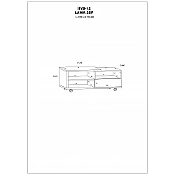 Журнальный стол HYBRID 120x47x68