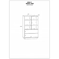 Plaukts "HYBRID" 90x147x40