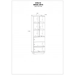 Plaukts "HYBRID" 60x191x40