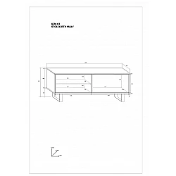 TV galds "KING" (glancēts) 140x53x36