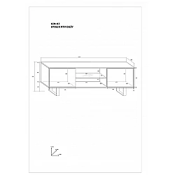 TV galds "KING" (glancēts) 160x53x36