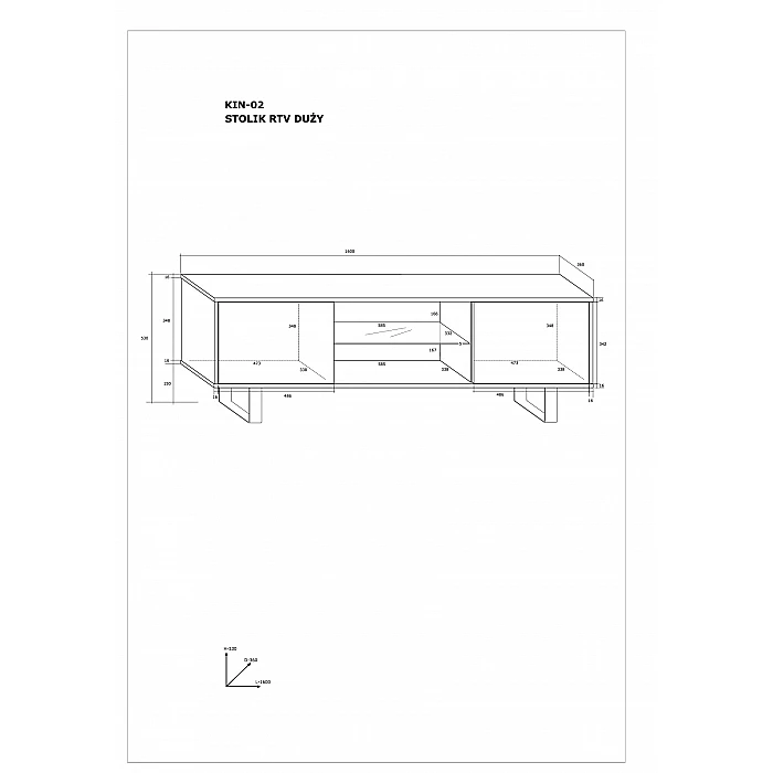 TV galds "KING" (glancēts) 160x53x36