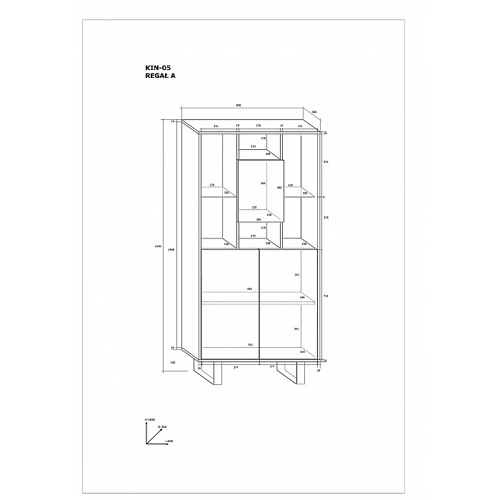Plaukts "KING" (glancēts) 80x165x36