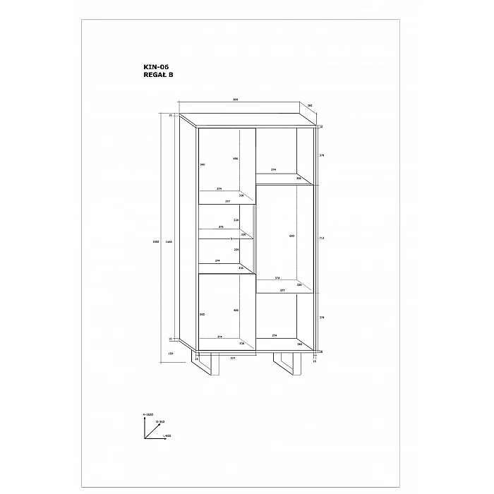 Plaukts "KING" (glancēts) 80x165x36