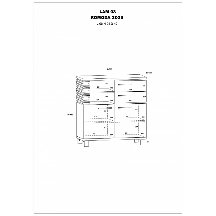 Kumode "LAMIR" 90x94x42