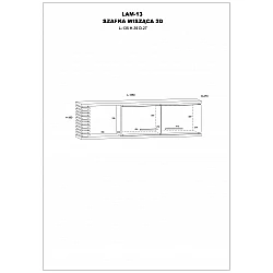 Plaukts "LAMIR" (glancēts) 135x39x27