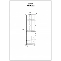 Plaukts "LARS" 60x195x42