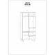 LARS Wardrobe 90x195x59 cm