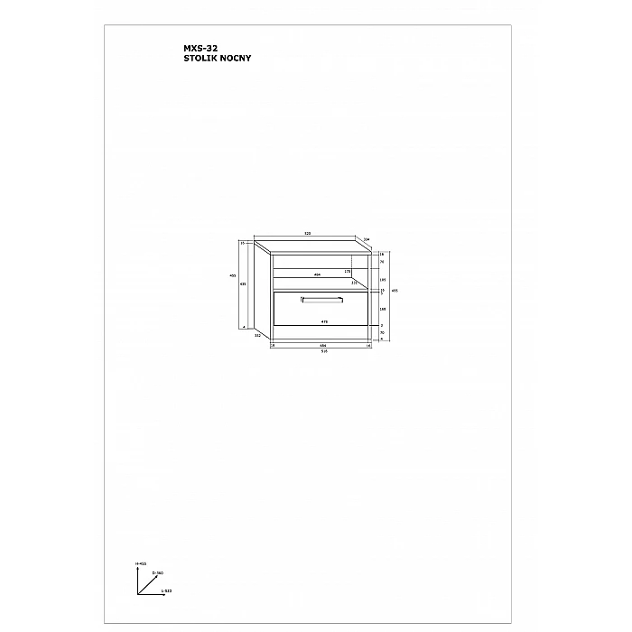 Тумба прикроватная 